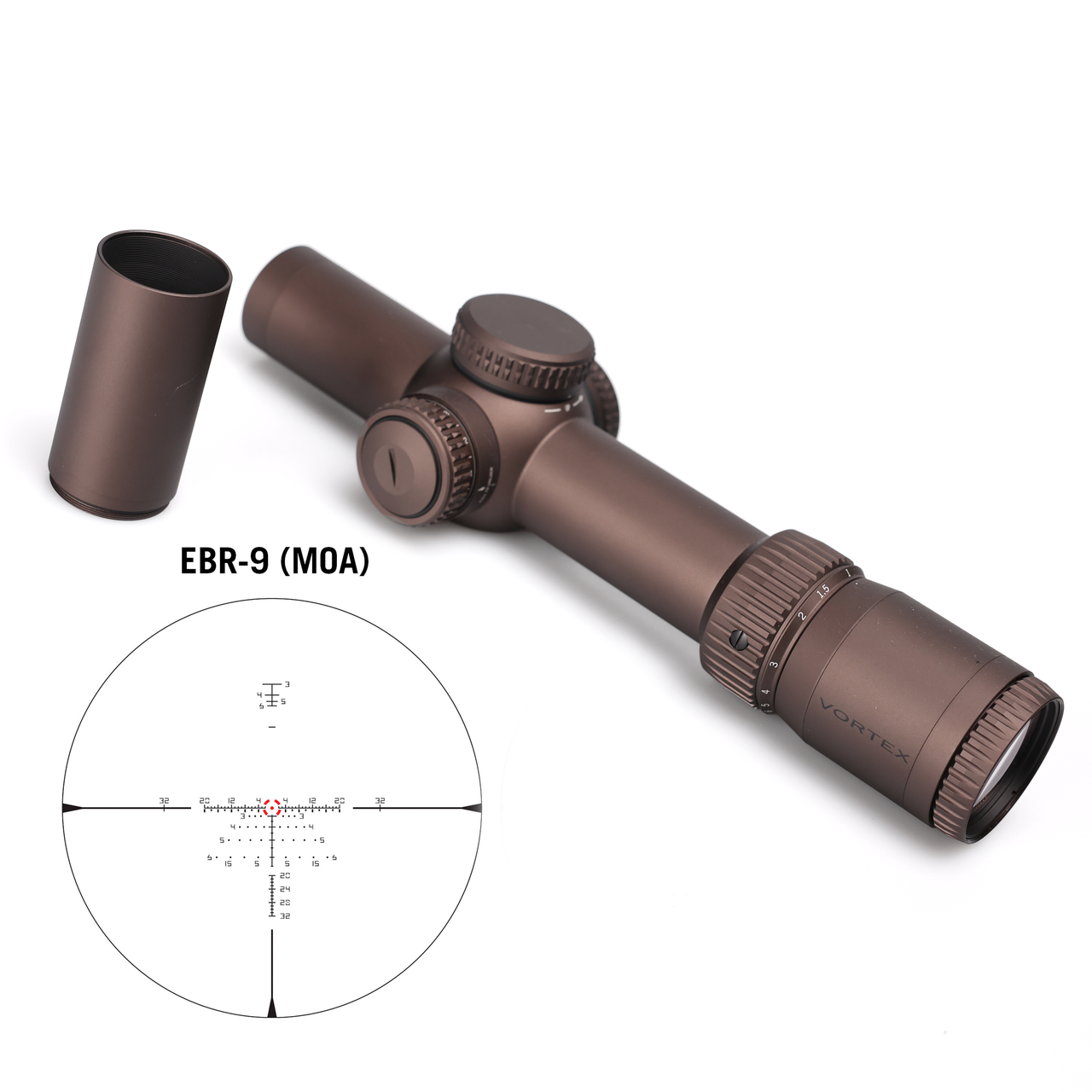 Приціл оптичний Vortex Razor HD Gen III 1-10x24 FFP 34 mm AO із сіткою EBR-9 MOA та підсвічуванням RZR-11001, фото 1