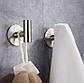 Універсальний гачок тримач з нержавіючої сталі матове срібло, фото 6