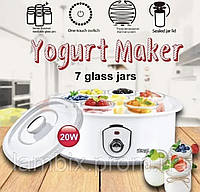 Йогуртниця побутова кухонна з таймером апарат для приготування йогурту 7 баночок DSP KA-4010