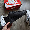 Кросівки чоловічі Nike Air Force 1 black low чорні Найк Форси шкіряні низькі, фото 4