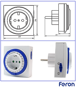 Розетка з таймером Feron TM32