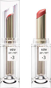 UZU by FLOWFUSHI 38 ℃ / 99F lipstick TOKYO +3: Coral Pink  напівглянцева помада-блиск 3,8 г