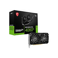 Відеокарта MSI NVidia RTX 4060Ti BLACK OC VENTUS 2X 8 GB/128 bit GDDR6 (RTX 4060 Ti VENTUS 2X BLACK 8G OC)