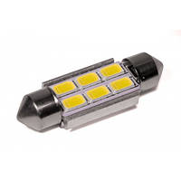 Светодиодная лампа StarLight C5W/T11 9 диодов 5630 1.5W 12V WHITE / 41mm / мультиполярная