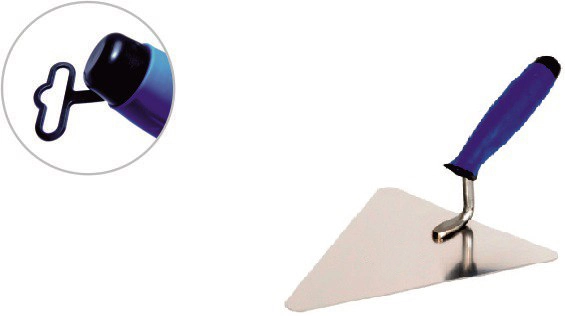 Тертка для прасування штукатурна з неіржавкої сталі PROFI двокомпонентна ручка 270 x 130 мм зуб 10 х 10 VIROK Польща, фото 1