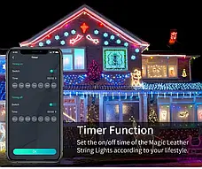 Світлодіодна вулична LED гірлянда Smart Bluetooth APP USB RGB Color 10M / 100LEDs, фото 6