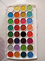 Акварельні фарби Гамма 32 кольори медова напівсуха 400124 Гамма