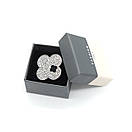 Брошка зі стразами 35х35мм Срібляста, фото 4