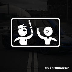 Наклейка на авто Поліція 13*22 см+ монтажна плівка