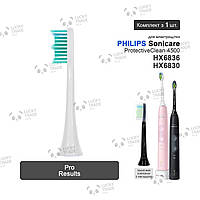 1 шт. Насадка зубной щетки Philips Sonicare ProtectiveClean 4500 HX6836 HX6830 ProResults - Белый 235616P