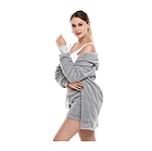 Костюм жіночий флісовий 3в1 Сірий, фото 2