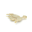 Брошка золотистий голуб 50х40мм, фото 3