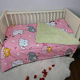 Дитяча ковдра хутряна з подушкою, зимова ковдра в ліжечко на овчині, фото 3