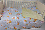 Дитяча ковдра хутряна з подушкою, зимова ковдра в ліжечко на овчині, фото 6