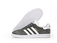 Мужские Кроссовки Adidas Gazelle Grey White 40-41-42-43-44-45