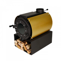 Печь отопительная/булерьян DS Classic Экожар с варочной поверхностью+кожух золото 130м³/6мм