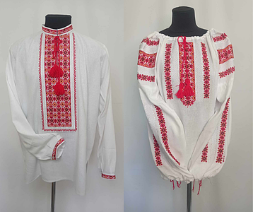 Вишиванки (домоткане полотно біле) "Стефан+Стефанія", фото 1