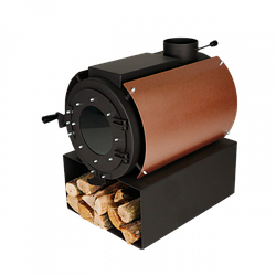 Піч опалювальна/булер'ян DS Classic Екожар з варильною поверхнею+кожух мідний 130м³/6мм