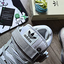 Чоловічі кросівки Adidas Bad Bunny Forum Buckle Low Orbit Gray Адіас сірі текстиль шкіра замша демісезон, фото 4