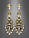 Золоті сережки з перлами і дорогоцінним камінням, фото 2