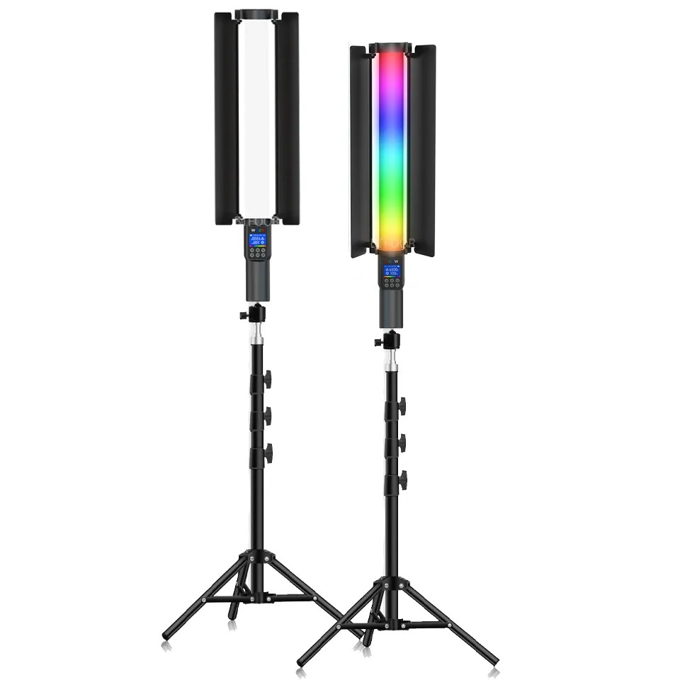 Лампа RGB різнобарвна меч Led Stick палиця RGB для освітлення 20 Ват на акумуляторі з пультом і штативом