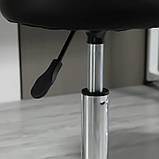 Косметичний регульований табурет Пако чорний, фото 2