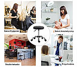 Косметичний регульований табурет Пако чорний, фото 3