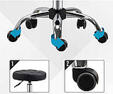 Косметичний регульований табурет Пако чорний, фото 4