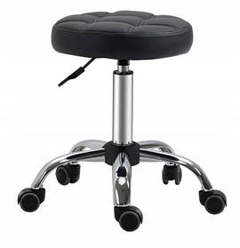 Косметичний регульований табурет Пако чорний