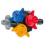 Форсунка на обприскувач потрійна (трьох-позиційна) шлангова Польська Biardzki / Форсунки для обприскувача, фото 3