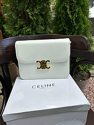 Жіноча сумка Селін біла Celine White натуральна шкіра