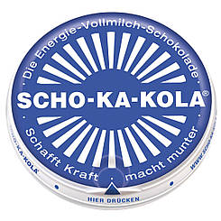 Молочний  шоколад з кофеїном SCHO-KA-KOLA ZARTBITTER 100%