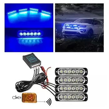 Стробоскоп світлодіодний 12-24 V (Синій) BS1-4-6LED пульт