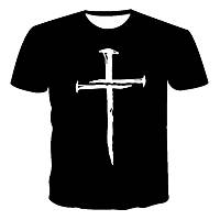 Чорна християнська футболка з хрестом. Християнська одежа. Християнські цінності.Футболки для християн.