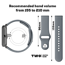 Ремінець для Samsung Galaxy Watch 4 Classic 40mm/42mm/46mm силіконовий (AN) Чорний, фото 4