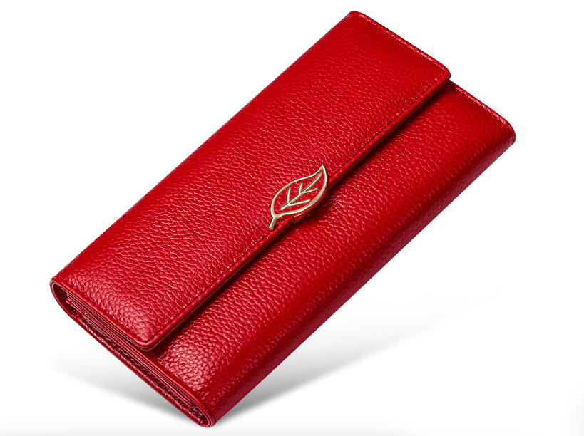 Жіночий гаманець із натуральної шкіри Banyanu Classic Червоний