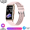 Смарт-годинник жіночий Smart Watch Lige металевий фітнес смарт годинник класичний, золотий, фото 4