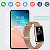 Смарт-годинник жіночий Smart Watch Lige металевий фітнес смарт годинник класичний, золотий, фото 5