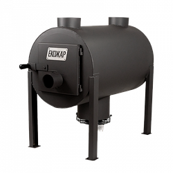 Піч опалювальна буржуйка булер'ян Екожар Про 350 плюс комплект з вентилятором 350м³/7мм