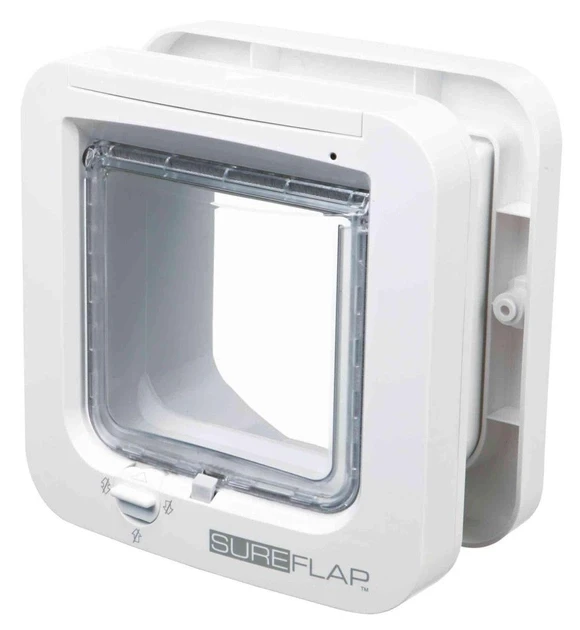 SureFlap - Б/У клапан Sure Petcare з мікрочіпом для котів, білий, сканує ідентифікатор тварини під час входу,, фото 1