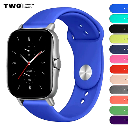 Ремінець для Xiaomi Amazfit GTS 2 / GTS 2e / GTS 2 Mini силіконовий (AN) Електрик, фото 1