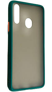 TPU чохол накладка Matte Color Case для Samsung Galaxy A20s темно-зелений