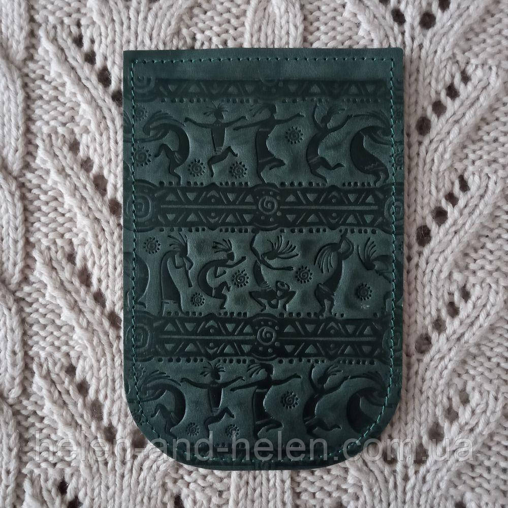 Клапан для міні сумочки 12*18. "Кокопеллi". Колір "Смарагдовий", фото 1