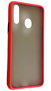 TPU чохол накладка Matte Color Case для Samsung Galaxy A20s червоний