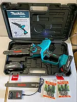 Мини электрическая цепная пила Makita 24V DUC190Z с индикатором заряда + 2 АКБ, Веткорез Макита, Мини-пила