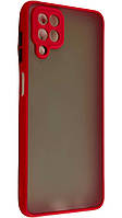 TPU чехол накладка Matte Color Case для Samsung Galaxy A12 красный