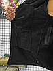Куртка демісезонна чорна з капюшоном липучки для шевронів, фото 6