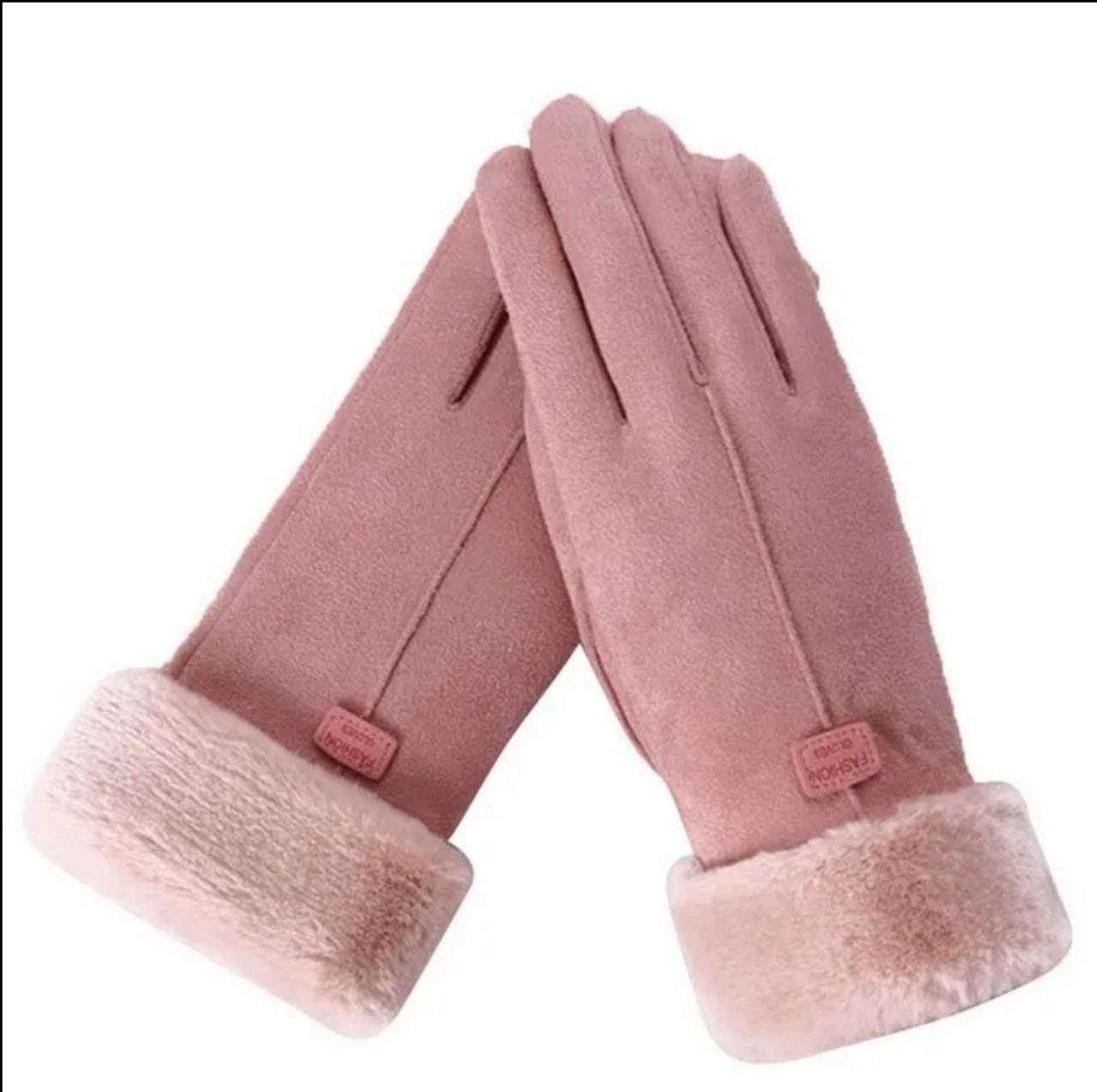 Рожеві жіночі,стильні,зимові рукавички з сенсором для телефону. жіночі рукавички. Сенсорні