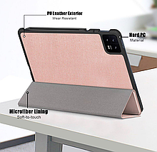 Чохол книжка Crazy Horse на Xiaomi Mi Pad 6 (11") / rose gold, фото 5