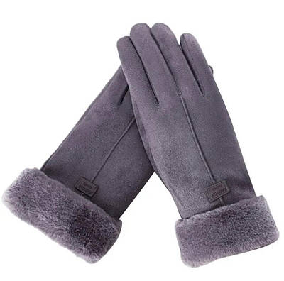 Сірі жіночі,стильні,зимові рукавички з сенсором для телефону. жіночі рукавички. Сенсорні